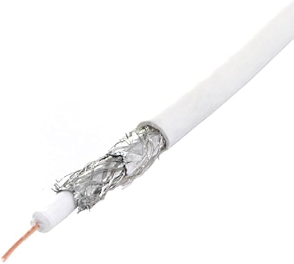 WIRE RG6 QUAD SHIELD WHITE