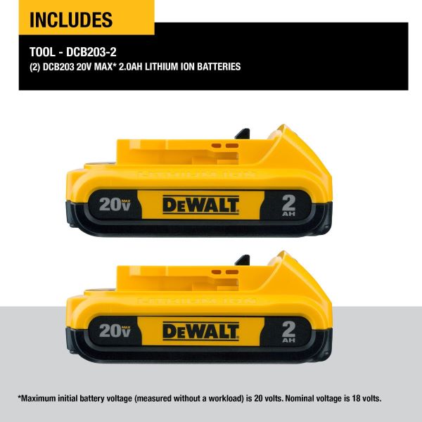 DeWALT&reg; DCB203-2 521157