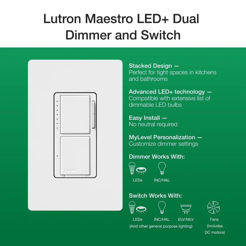 Lutron&reg; MACL-L3S25-WH 539194