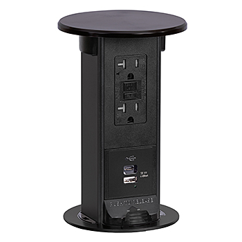 Lew Electric PUR20-RBK-GFI-2USB-AC-QI 503662